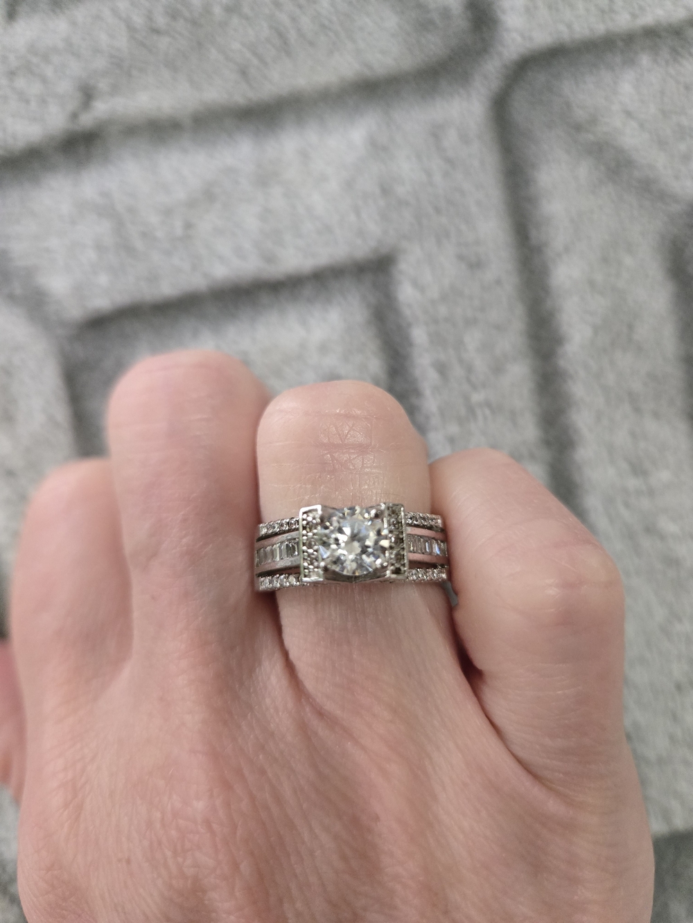 Sterling Silver Vintage Estate Engagement Wedding Bridal Ring Size 7
